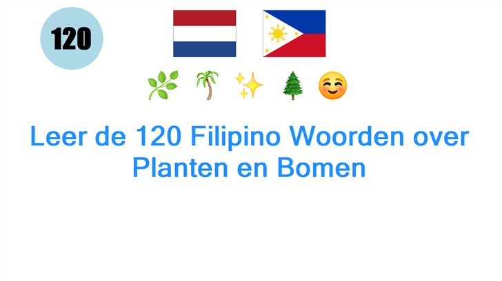 Leer de 120 Filipino Woorden over Planten en Bomen